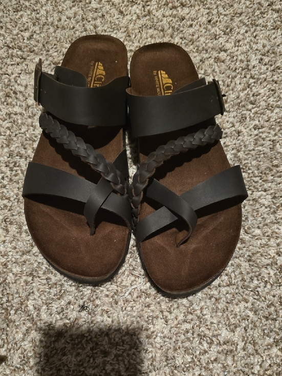 Cliffs by WHITE MOUNTAIN Shoes - Cliffs by WHITE MOUNTAIN Brown Braided Strap Sandals